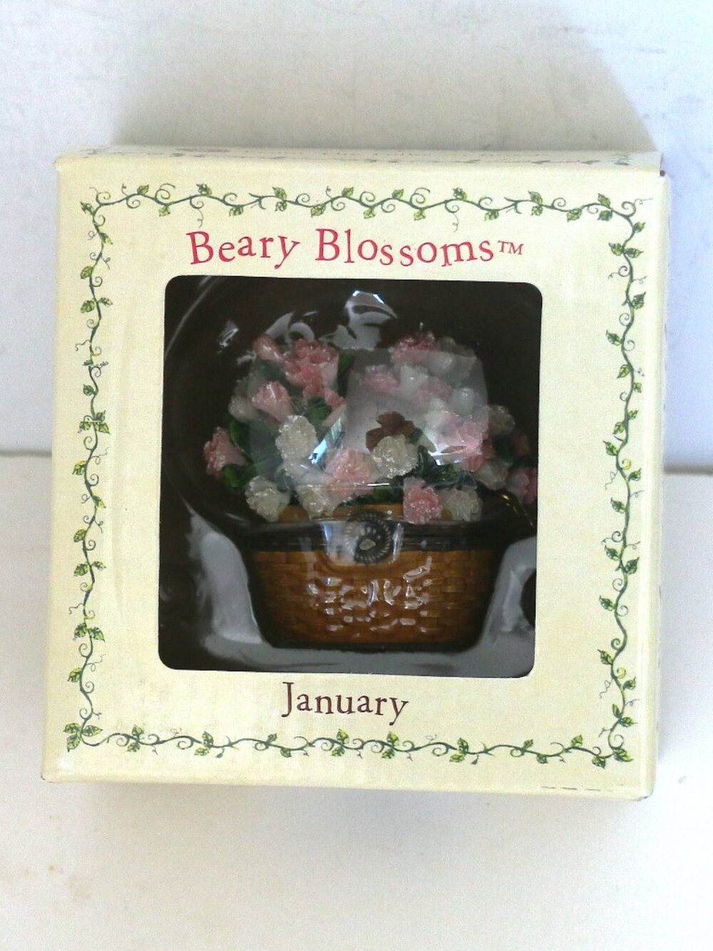 Boyds Bears Beary Blossoms January Trinket Box